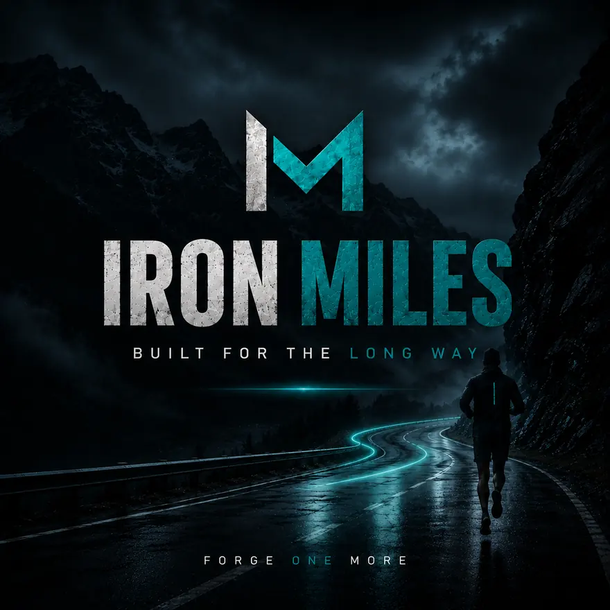 Built for the long way — runner on a mountain road at night
