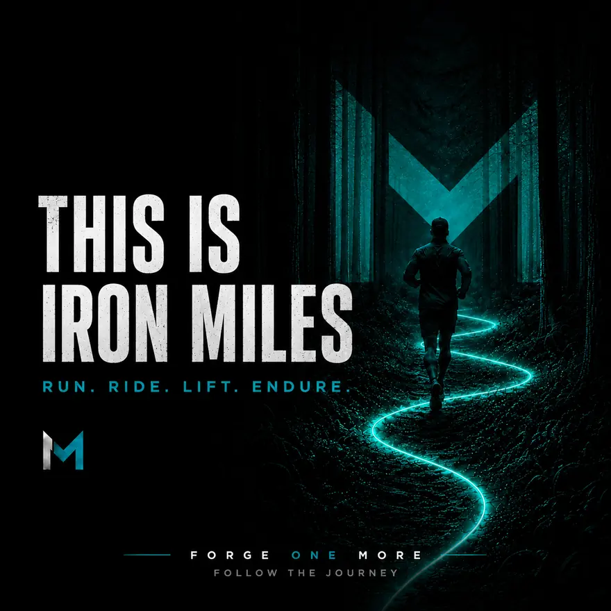This is Iron Miles — runner on a glowing forest trail